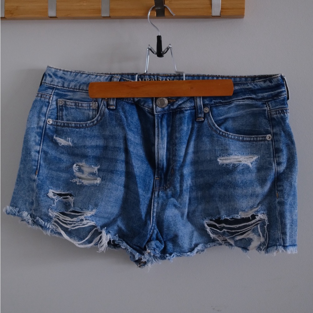 Aerie Distressed Jean Shorts